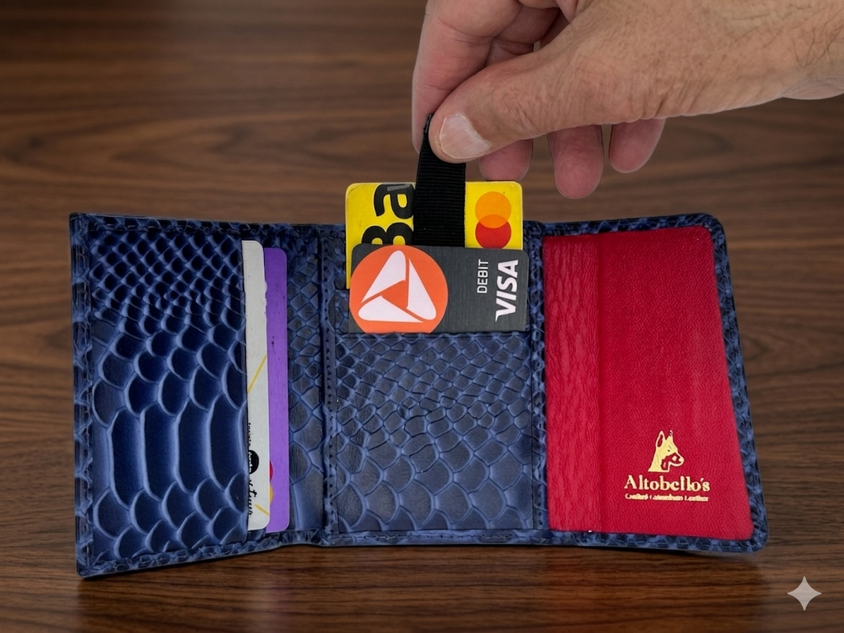 Cartera Piton Gran Reserva Azul