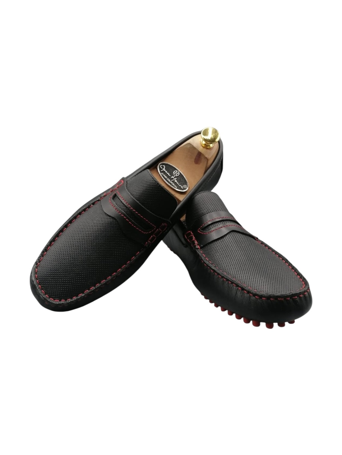 Mocasín Driver Ferros Rojo