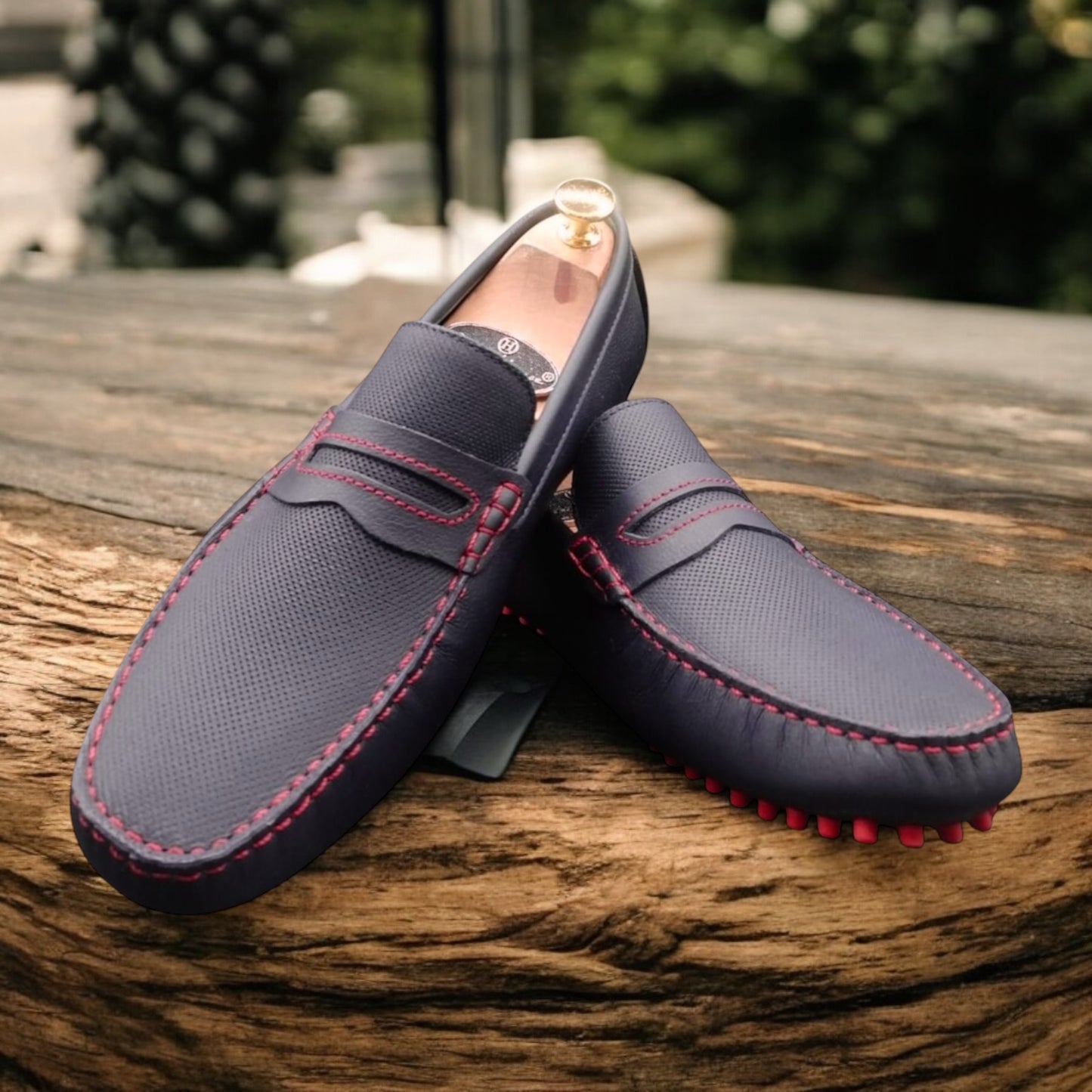 Mocasín Driver Ferros Rojo