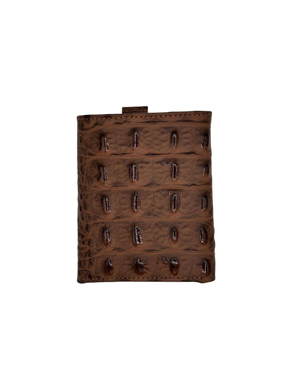 Billetera de cocodrilo marrón Gran Reserva