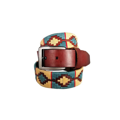Leather belt with artisanal weave Unisex