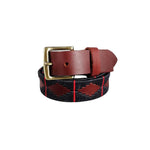 Cargar imagen en el visor de la galería, Cinturón de cuero con tejido artesanal Unisex
