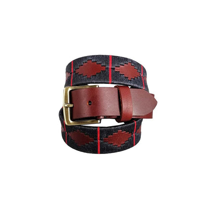 Leather belt with artisanal weave Unisex