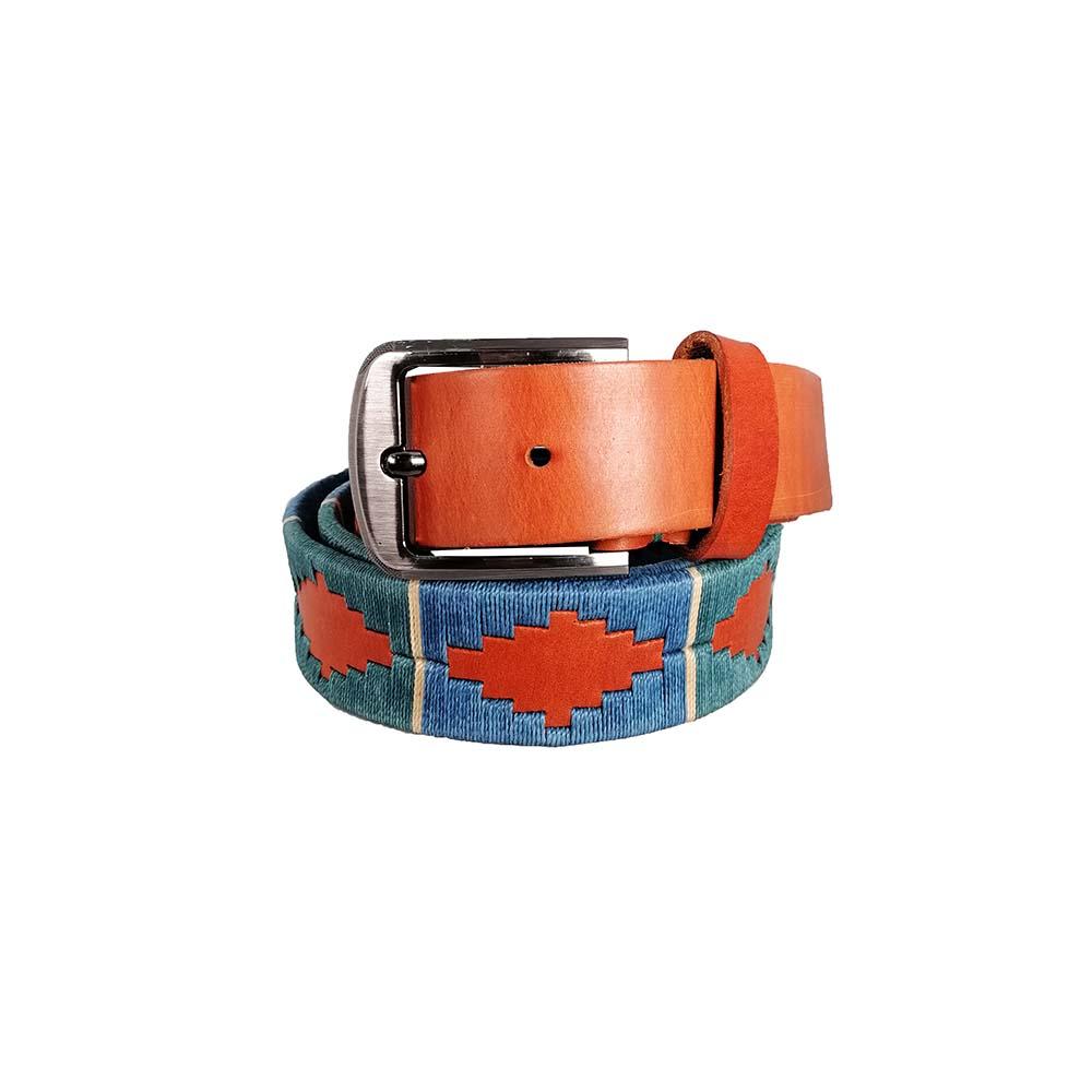 Leather belt with artisanal weave Unisex