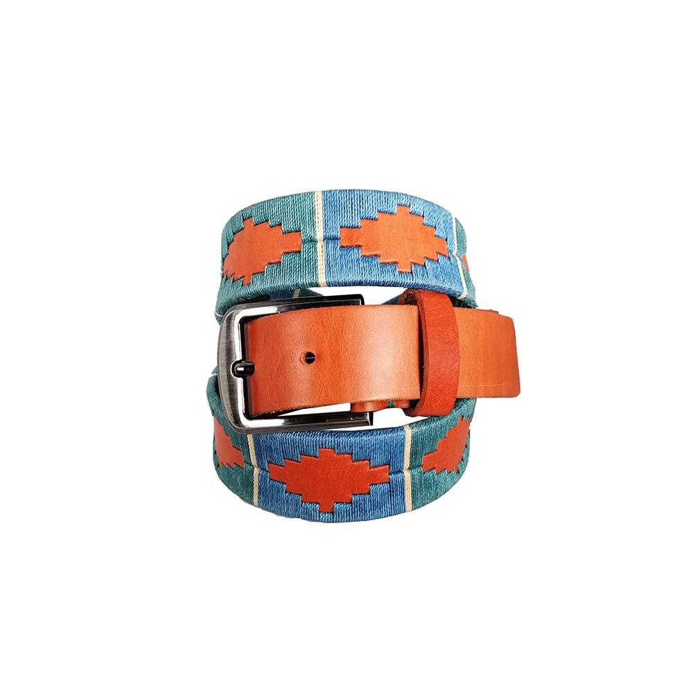 Leather belt with artisanal weave Unisex