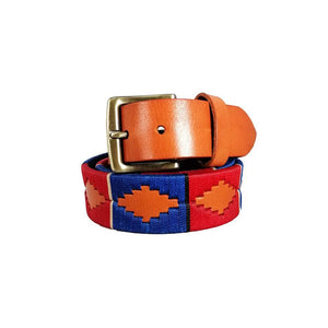 Cinturón de cuero con tejido artesanal Unisex