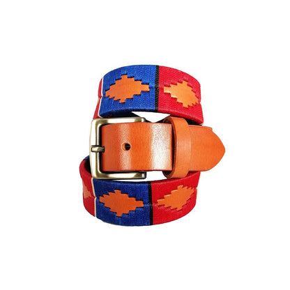 Leather belt with artisanal weave Unisex