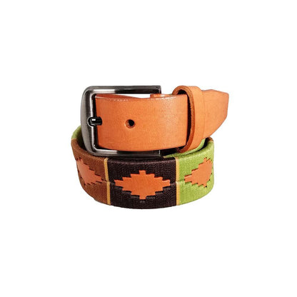 Leather belt with artisanal weave Unisex
