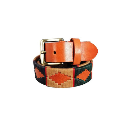 Leather belt with artisanal weave Unisex