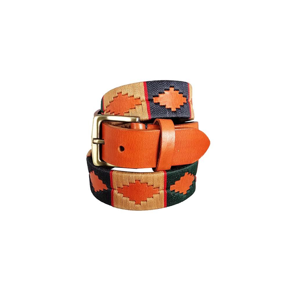 Leather belt with artisanal weave Unisex