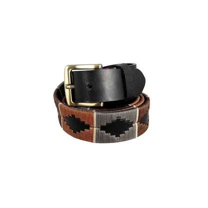 Leather belt with artisanal weave Unisex