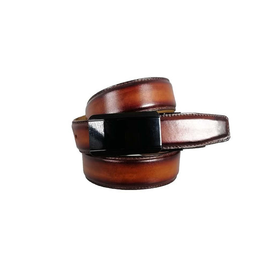 Cinturón en cuero patina