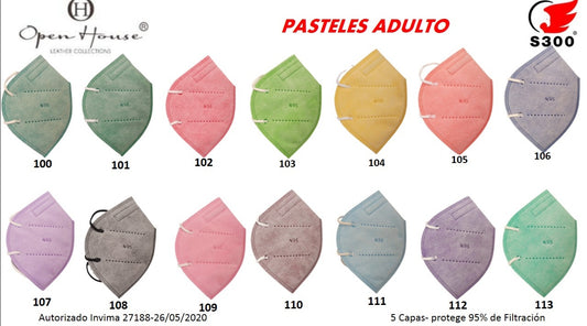 RESPIRADOR 4195 COLORES SUAVES CAJA X 30 UNIDADES