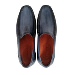 Load image into Gallery viewer, Mocasines Star Roos Azul Patina Leather Collections
