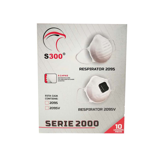 RESPIRADOR CONTRA PARTÍCULAS 2095 BLANCO - CAJA X 10