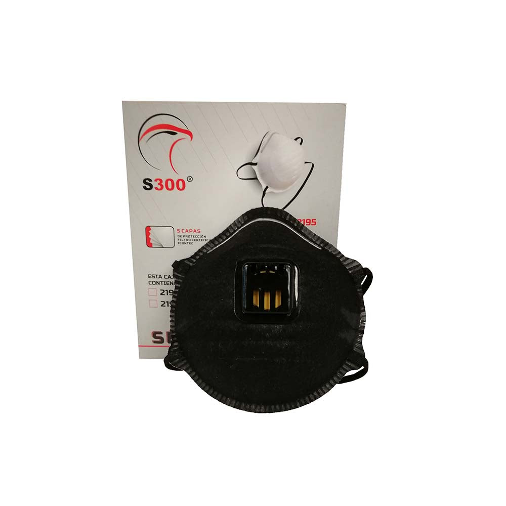 PARTICLE RESPIRATOR 2195 VALVE BLACK - BOX X 10
