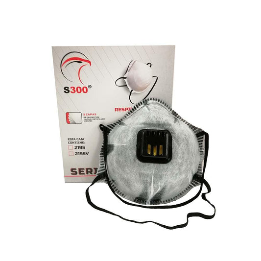RESPIRADOR PARA PARTÍCULAS CON CARBÓN ACTIVADO 2195C CON VÁLVULA, CAJA X 10