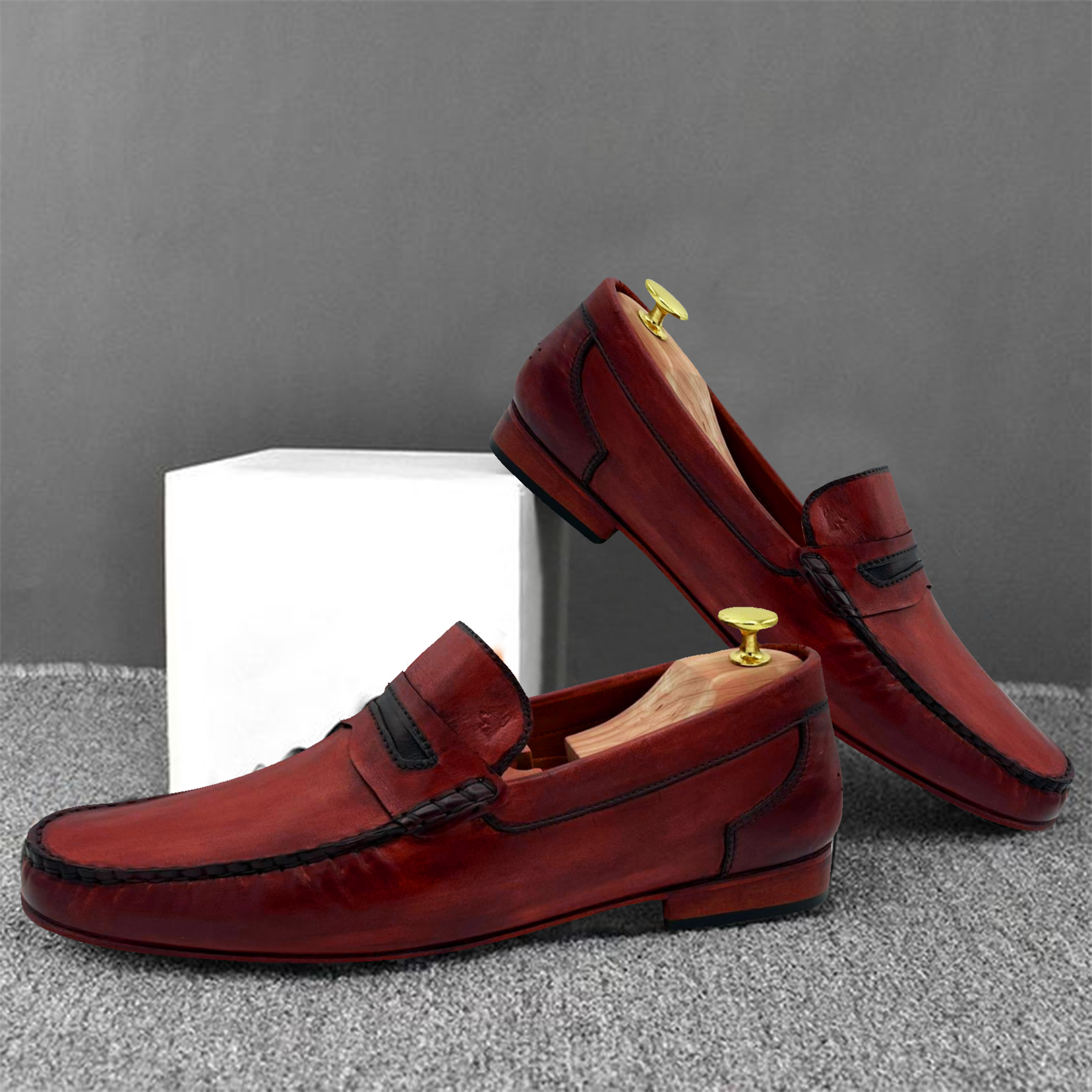 Mocasines Ferros Roos Chocolate Patina Leather Collections